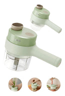 Fatiador Alimentos Elétrico S/ Fio Multifuncional Triturador Cor Verde