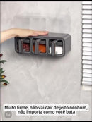 Organizador de Temperos em Acrílico com 6 Divisórias | Impermeável e Antiderrapante