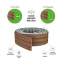 10 Metros Painel Ripado Laminado Autocolante Cor Cinamomo Linha Madeto Meu Rodapé