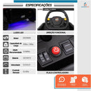 Kart Elétrico Infantil 24V até 50Kg Bateria Recarregável Controle Remoto 4 Motores Luz e Som MP3