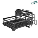 Escorredor de Louça Rack De Cozinha 2 Andares Preto Yesop