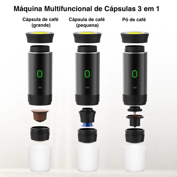 Café Go™ – A Cafeteira Elétrica Portátil 3 em 1 para Qualquer Lugar