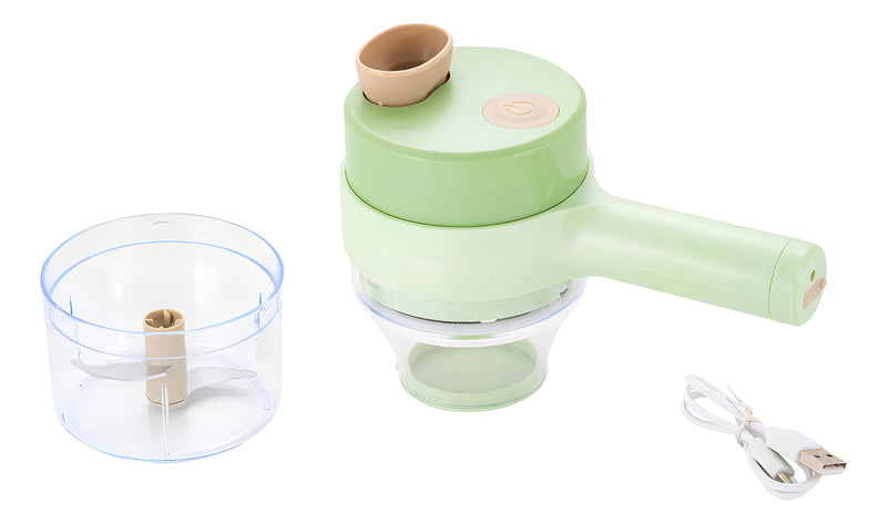 Fatiador Alimentos Elétrico S/ Fio Multifuncional Triturador Cor Verde