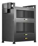 Escorredor De Pratos De Bancada De Cozinha , Prateleira Com Tampa , Organizador L44cm/56cm