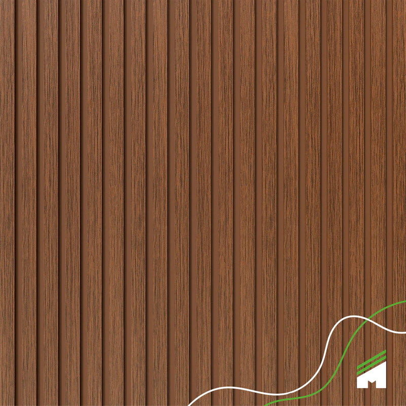 10 Metros Painel Ripado Laminado Autocolante Cor Cinamomo Linha Madeto Meu Rodapé