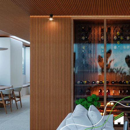 10 Metros Painel Ripado Laminado Autocolante Cor Cinamomo Linha Madeto Meu Rodapé