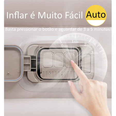 Colchão Inflável Casal King 203*183*28cm Com Bomba Inflável De Bateria De Lítio Embutida E Removível