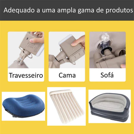 Colchão Inflável Casal King 203*183*28cm Com Bomba Inflável De Bateria De Lítio Embutida E Removível