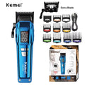 Kemei-KM- 2796 Corte de cabelo profissional, Alta velocidade, 9000 RPM novo Display LCD 10W USB-C