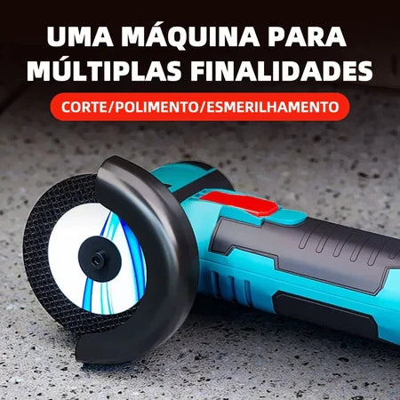 Esmerilhadeira Lixadeira Sem Fio Portátil Serra Mármore A Bateria 12V 1800 Miliampere
