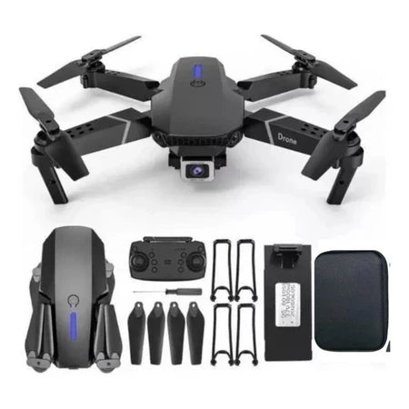 Dli E99 Dobrável Quadcopter Drone Dual Câmera 4k Profissional 2 Bateria