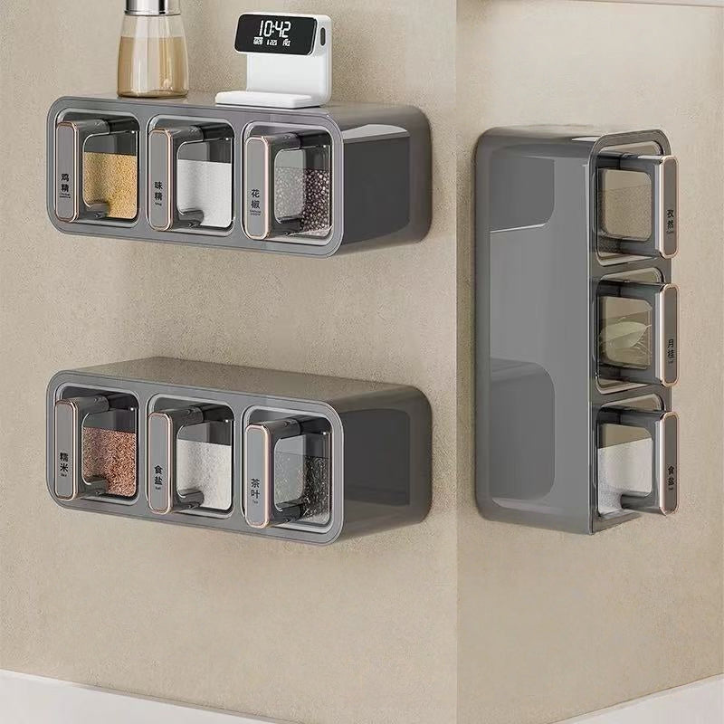 Organizador de Temperos em Acrílico com 6 Divisórias | Impermeável e Antiderrapante