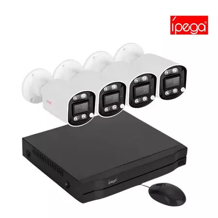 Kit 4 Câmeras + HVR 8 canais 5mp Pro Hd Visão Noturna Ípega