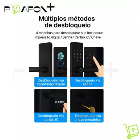 Fechadura Eletrônica Digital com Biometria, Senha, Cartão TAG e Chave – Segurança e Praticidade para o Dia a Dia