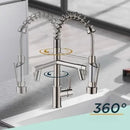 Torneira Pia Cozinha Gourmet Misturador Monocomando Saída Dupla Prata Escovada Yesop