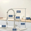 Torneira Pia Cozinha Gourmet Misturador Monocomando Saída Dupla Prata Escovada Yesop