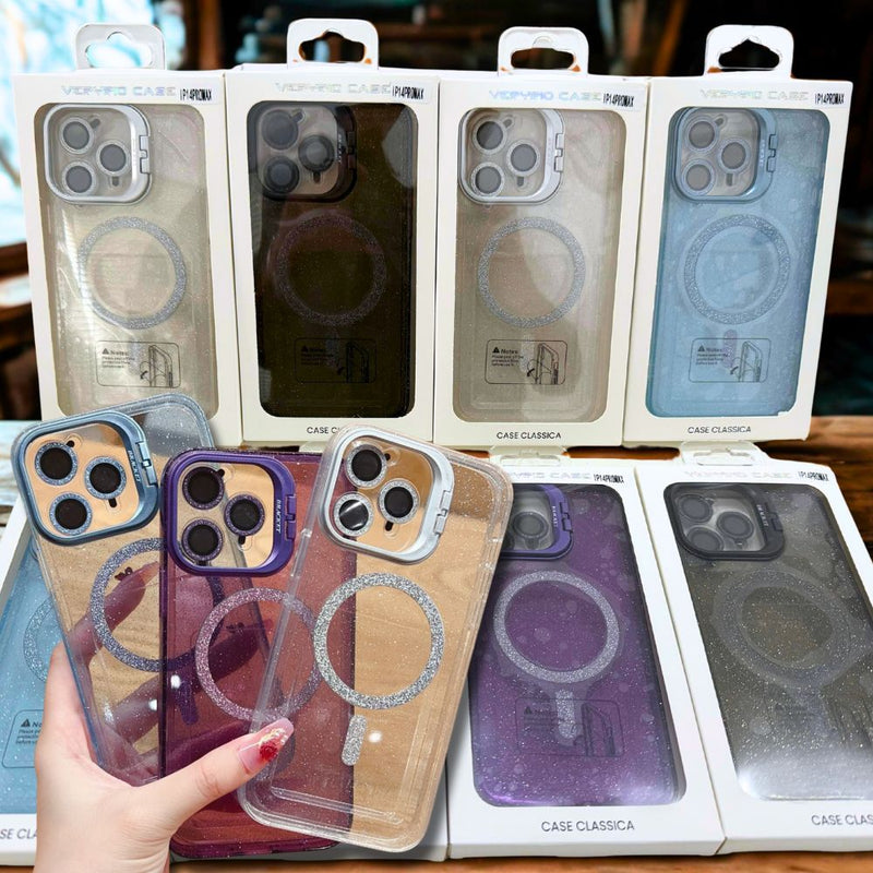 Capinha Bracket Glitter com Pelicula para Camera