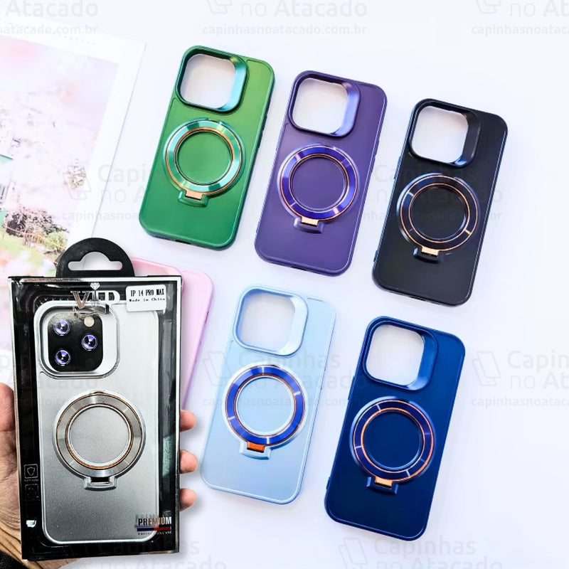 Capinha Metal Ring Premium Magsafe