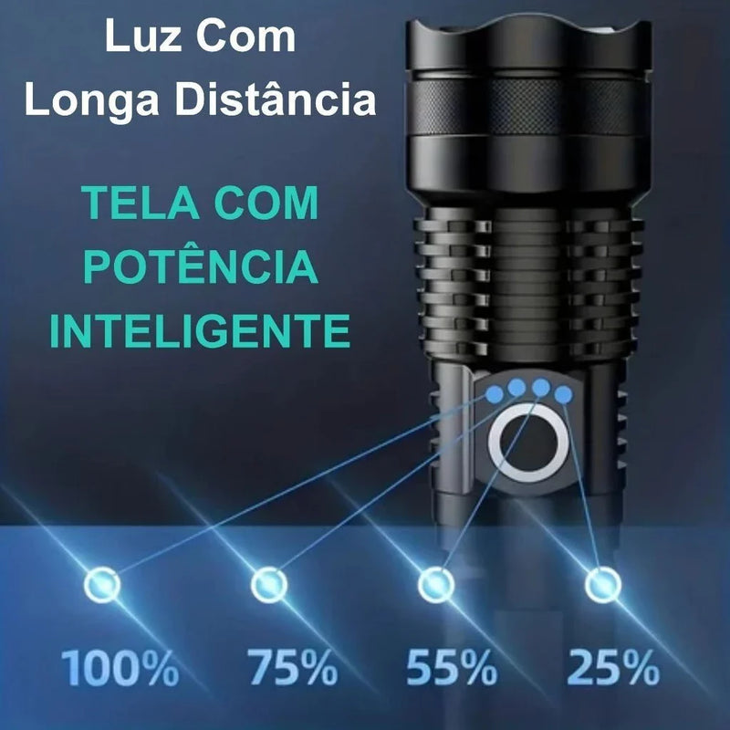Lanterna Super Potente T9 P90/P50 Tática Forte Potente Sitio Fazenda Acampamento Camping Segurança