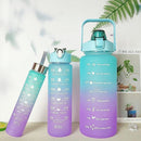 [OFERTA 🔥] Kit Garrafa Colorida Motivacional Squeeze – 03 Peças