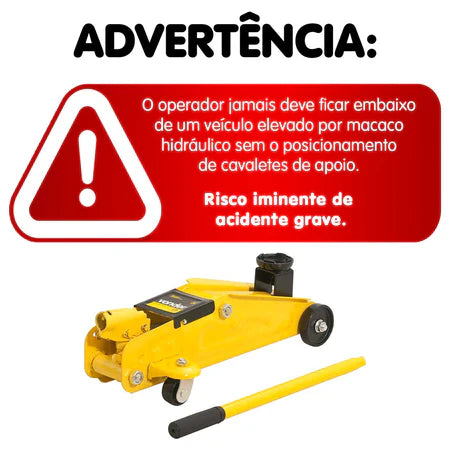 Macaco Jacaré Portátil 2 Tonelada Vonder Com Maleta