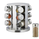 Porta Tempero Inox Giratório Vidro 12 Potes 360