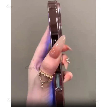 Luxo Caso De Telefone Banhado A Vidro Gelo Para iPhone Proteção Anti Queda Capa Traseira