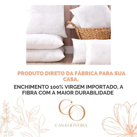Almofadas Decorativas Para Sofá Cheias Kit 6 Unidades Fibra Siliconada Tamanho 45x45
