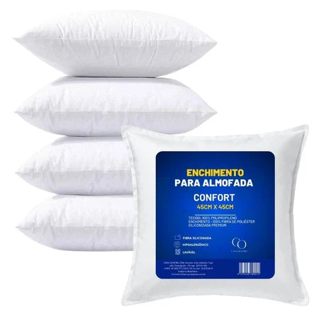 Almofadas Decorativas Para Sofá Cheias Kit 6 Unidades Fibra Siliconada Tamanho 45x45