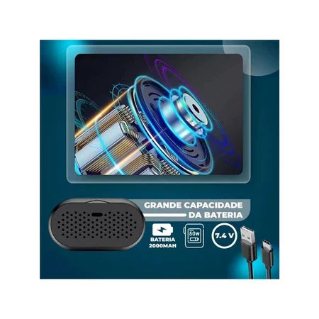 Mini Compressor De Ar Potente Portátil 130 Psi Carros E Van Cor Preto Frequência 120 110V/220V