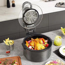 Air Fryer Elétrica Sem Óleo: Panela Removível, Grande Capacidade, Giratoria 110V