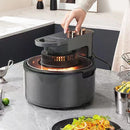 Air Fryer Elétrica Sem Óleo: Panela Removível, Grande Capacidade, Giratoria 110V